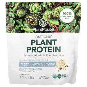 PlantFusion Organic Plant Protein, Creamy Vanilla Bean , 12.2 oz (348 g) - 1 of 2