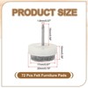 Unique Bargains Wooden Chair Sofa Cabinet Table Leg Floor Protector Round Nail-on Felt Pads 72 Pcs - 2 of 3