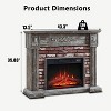 Mastgoal 43" Freestanding Electric Fireplace TV Stand Adjustable Flame & Remote, Heater for Living Room - 4 of 4