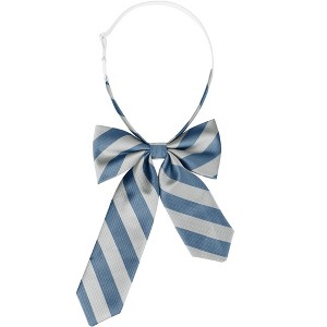 INSPIRE CHIC Women's Pre-tied Asymmetrical Bow Stripe Bow Tie - 1 of 4