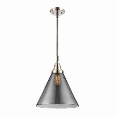 Cone - 1 Light Stem Hung Mini Pendant In Industrial Style-17.13 Inches Tall and 12 Inches Wide