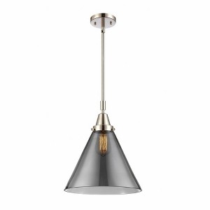 Cone - 1 Light Stem Hung Mini Pendant In Industrial Style-17.13 Inches Tall and 12 Inches Wide - 1 of 1