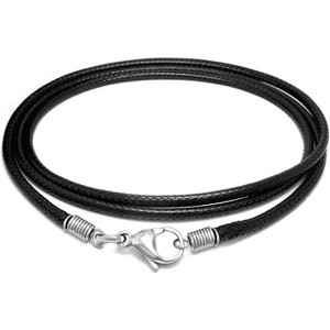 Adjustable Leather Necklace Cord - 20Inch Braided Rope with Stainless Steel Clasp for Men & Women - 1 of 4