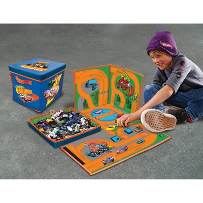 Hot Wheels Blue and Orange ZipBin 300 Car Storage Cube
