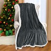 Catalonia Black Fleece Throw Blanket, Super Soft Mink Plush Couch Blanket, TV Bed Fuzzy Blanket, Fluffy Comfy Throws, Comfort Caring Gift, 50x60 inch - 3 of 4