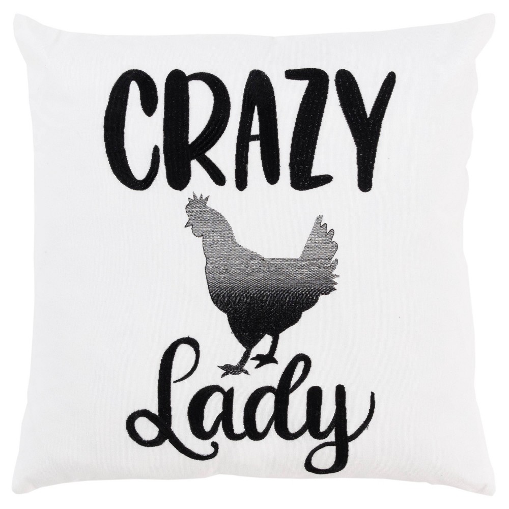 Photos - Pillow 20"x20" Oversize Crazy Chicken Lady Square Throw  Cover - Rizzy Home