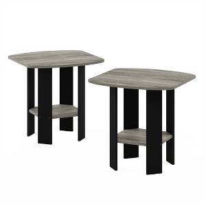 Furinno Simple Design End Table, French Oak, Set of 2 - 1 of 1