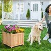 Tangkula Outdoor Wooden Planter Box Folding Raised Garden Plant Container w/ Drainage Hole - 2 of 4