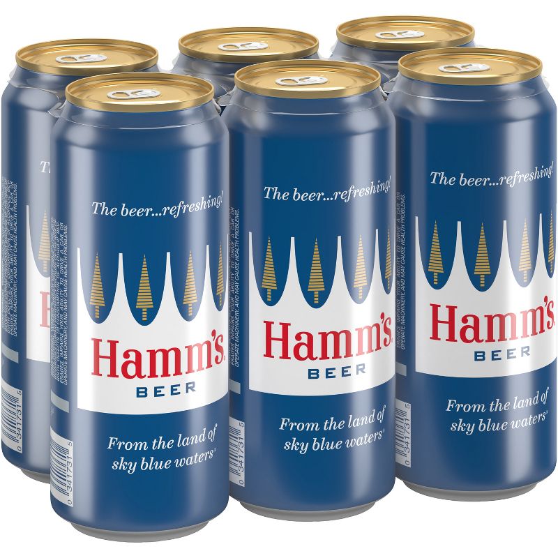 Hamms Beer - 6pk/16 fl oz Cans, 1 of 9