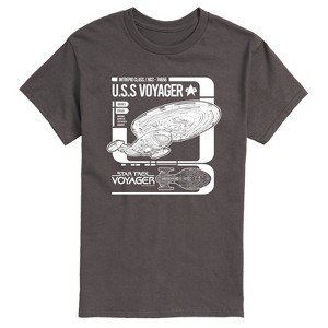 Men's - Star Trek - Voyager Schematic Short Sleeve Graphic T-Shirt - 1 of 4