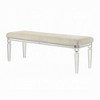 Royal Hampton Bench, Beige Padded Seat, 54 Inch Clear Tapered Acrylic Legs - 2 of 4