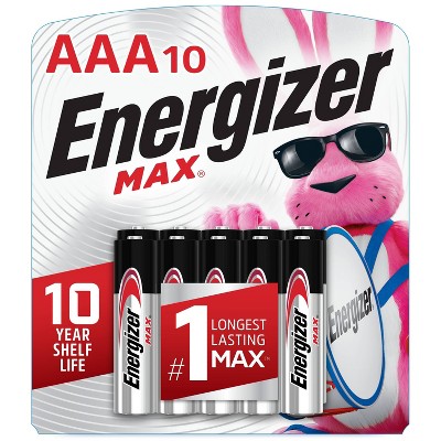 Energizer 10pk MAX Alkaline AAA Batteries