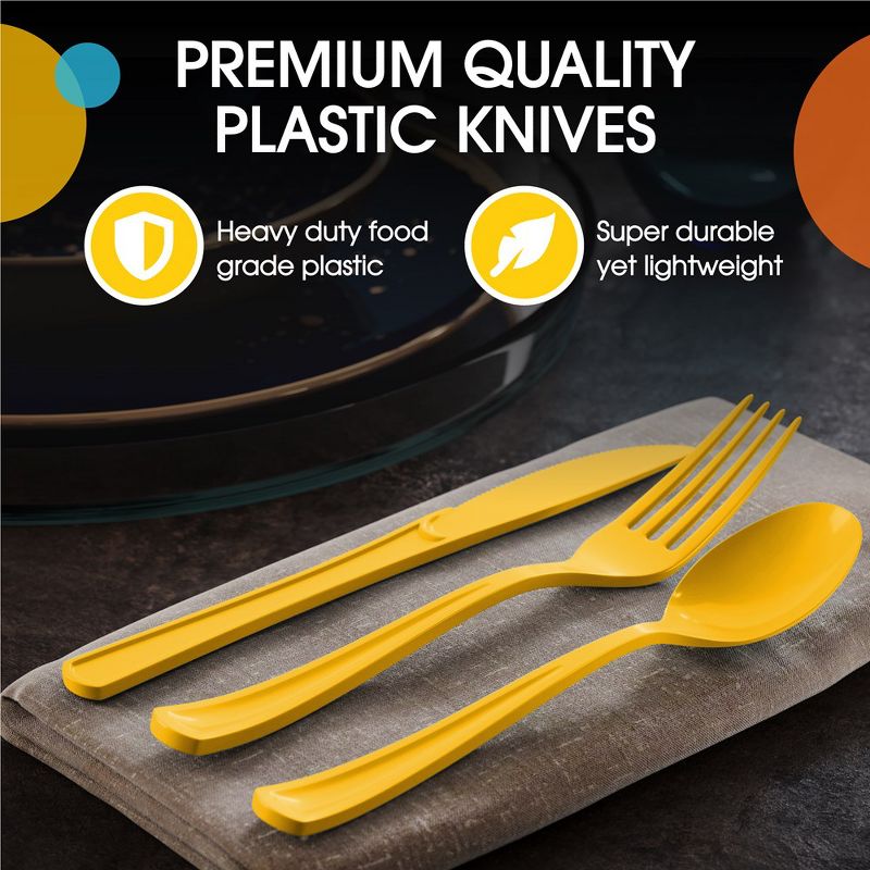 Exquisite Heavy Duty Solid Color Disposable Plastic Knives - 100 Ct., 5 of 10