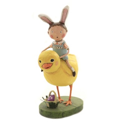 Lori Mitchell 7.25" Elijah's Easter Chick Bunny Ears Basket Easter Egg  -  Decorative Figurines