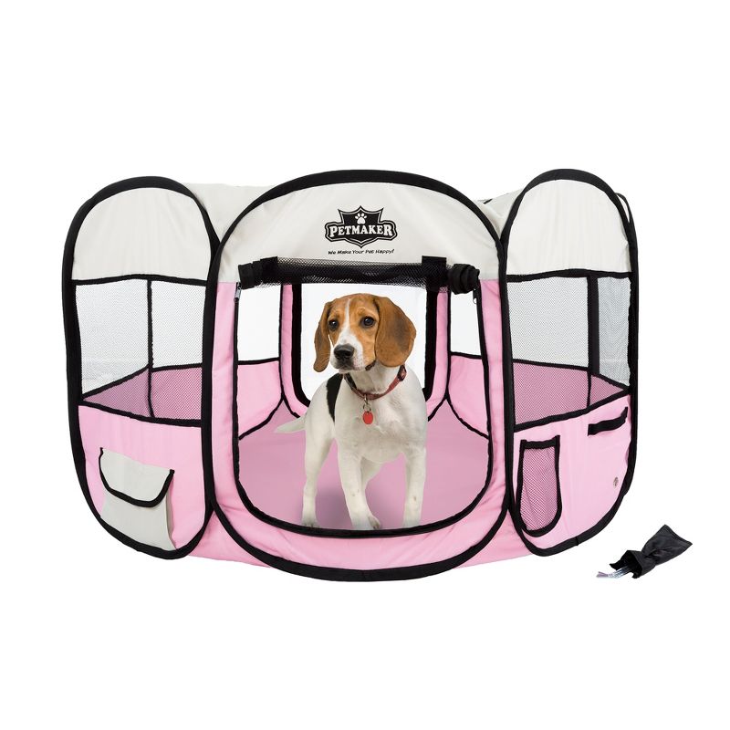 Petmaker Portable Pop-Up Dog Playpen with Carrying Bag, 3 of 8
