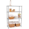 SEVOBAL Utility Storage Shelves Chrome Plated Iron Multi Layer Open Design for Home and Shop Organization, Silver, 35.9"*14.37"*5.51" - 3 of 4