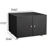 QingMoon Mobile Printer Tables, with Door Adjustable Shelf File Cabinet on Wheels Office Furniture Copier Cabinet for Home Office - 4 of 4