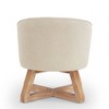 NicBex Accent Chair with Wooden Base, Lounge Chair with Solid Wood Legs, for Living Room, Bedroom, Office, Beige - 4 of 4
