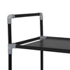 vidaXL Shoe Rack Black Metal Standard Shoe Rack Rectangular - Black 39.4" x 11.6" x 66.9" - 4 of 4