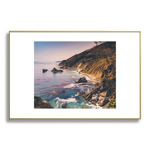 Bethany Young Photography Big Sur Pacific Coast Highway 24"x36" Gold Metal Framed Art Print - Deny Designs - 1 of 4