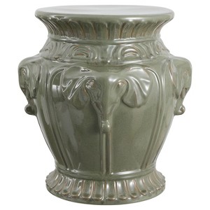 JONATHAN Y Anita 18" Classic Vintage Ceramic Indoor/Outdoor 4-Elephant Garden Stool - 1 of 4