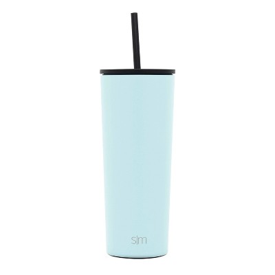 Simple Modern 24oz Insulated Stainless Steel Classic Tumbler with Straw and Flip Lid Seaside