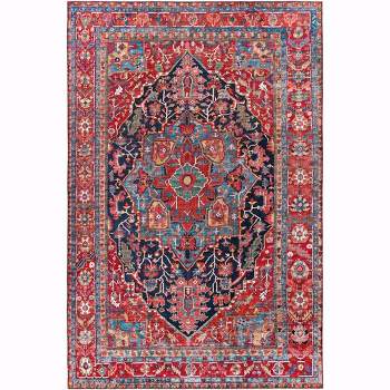 Mark & Day Linden Woven Indoor Area Rugs Bright Red