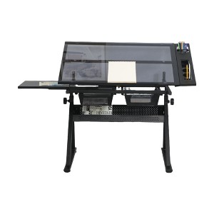 SEVOBAL Desks Adjustable Drawing Table with Stool, Storage, Professional Drafting Desk for Artists, Students, Home Office, Black, 39.21"*28.13"*6.25" - 1 of 4