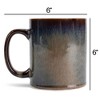 Elanze Designs Reactive 17 ounce Ceramic Straight Body Mugs Set of 4, Cascade Brown - 4 of 4