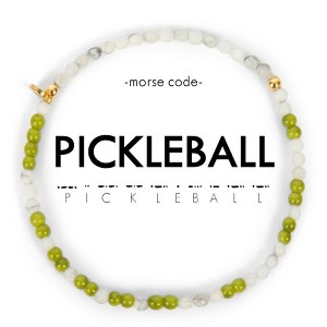 Morse Code Beaded Bracelet 3mm: PICKLEBALL - ETHICGOODS - 1 of 4