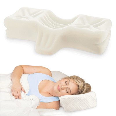 TINKSKY Pillow Knee Bolster Leg Neck Support Cushion Therapeutic Wedge  Cervical Lumbar Portable Round Orthopedic Legs Memory 