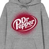 Dr Pepper Fizzy Logo Long Sleeve Gray Heather Adult Hooded Sweatshirt - 2 of 2