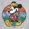 Men's - Disney - Mickey Mouse Retro Outdoor Hiker Graphic Fleece Sweatshirt - 2 of 4