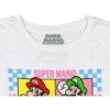 Super Mario Girls Checkered Grid Character Panel Kids T-Shirt - 3 of 3