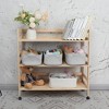 Aoibox Small Woven Storage Baskets 12x8x5 Inches Decorative Cotton Rope Bins for Organizing Shelves Closets Toys 3 Pack Grey - 4 of 4
