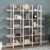 5-Tier Open Bookshelf with Metal Frame, Tall Industrial Display Shelf for Living Room or Indoor Plants - The Pop Home - 2 of 4