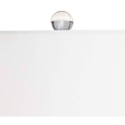 Sparrow 28" Smoke Grey Glass Table Lamp Set with White Shade