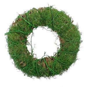 Northlight Green Moss and Twig Artificial Spring Wreath, 12-Inch - 1 of 3