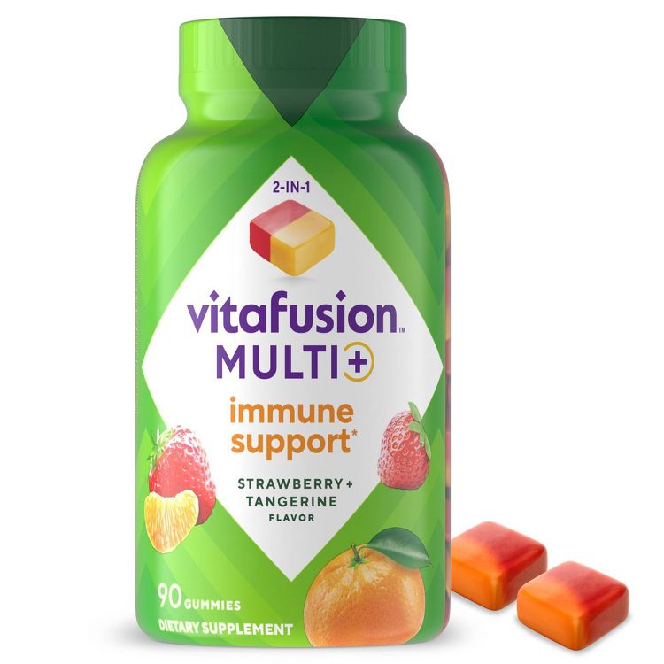 Vitafusion Multi+Immune Gummies - 90ct: Dietary Supplement with Zinc & Citrus Flavor, 90 Chewable Gummies, 1 of 10