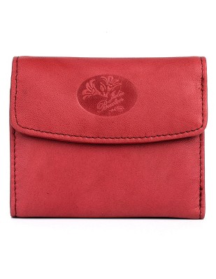 Julia Buxton Hudson Leather Pik-me-up Triple Frame Coin Purse - Red : Target