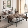 NicBex Metal Platform Bed with Headboard for Adults/Boys/Girls,Black - 2 of 4