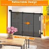 Angel Sar Retractable Baby & Pet Gate, 34In x 61In, See-Through Mesh with One-Hand Operation, for Indoor Outdoor Doorways and Stairwells - 4 of 4