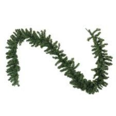 Lush Two-Tone Canadian Pine Pre-Lit LED Outdoor Christmas Garland - 9'