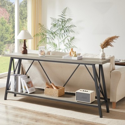 70.9" Entryway Console Table, 2 Tier Narrow Long Sofa Table, Wooden Behind Couch Table, Entryway Table for Living Room Hallway Entrance