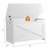 30 Inch Wooden Storage Bench with Safety Hinge, Large Shoe Storage Chest, Easy Assembly - 4 of 4