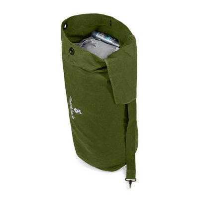Bear & Bark Top Load Duffle Bag - Green 48x30" -177L - Extra Large Canvas Military and Army Cargo Style Carryall Duffel for Men and Woman