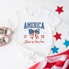 Simply Sage Market America Land of the Free Coquette Short Sleeve Tee - 3 of 4