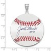 Black Bow Jewelry Sterling Silver Jack Morris Signature LG Enamel Baseball Pendant - 4 of 4