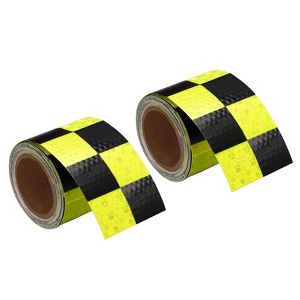 Unique Bargains Square Trucks Cars Waterproof Adhesive High Visibility Safety Reflective Tape 2 Pcs - 1 of 4