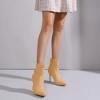 Allegra K Women's Pointed Toe Buckle Strap Stiletto Heels Ankle Boots - 2 of 4